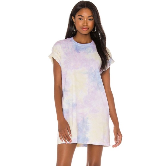 Lovers + Friends Dresses & Skirts - Lovers + Friends Pastel Tie Dye Tee Dress